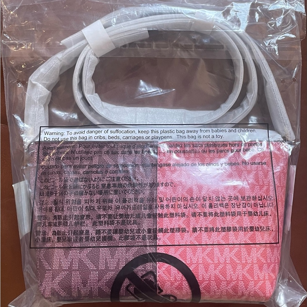 BNIP! MICHAEL KORS, Jet Set Small Two-Tone Logo Crossbody Bag, OXBLD/MLTI 🐂🩸🍉 - Picture 6 of 12